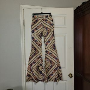 Free People, size 25, high waisted, float on flare, printed